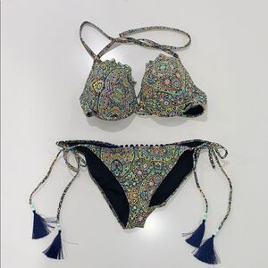 Victoria's Secret The Fabulous Bikini Bathing Suit 36C Top  Bottoms‎ Large